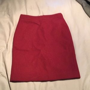 J. Crew Mercantile wool pencil skirt burgundy